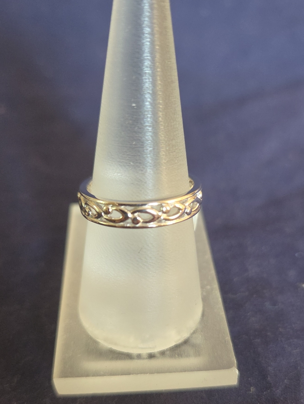 Delicate Sterling Silver Filigree Women's Band
